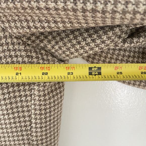 Canali Proposta Men’s 44R Brown Wool Houndstooth Sport Coat Blazer Made in Italy - Picture 6 of 15